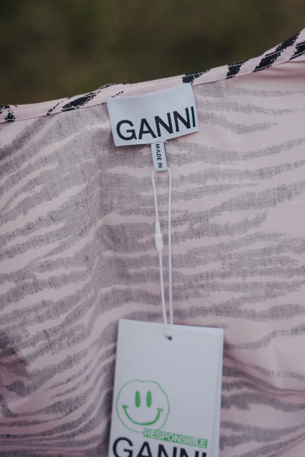 Ganni rozowa koszula z kołnierzem XS 
