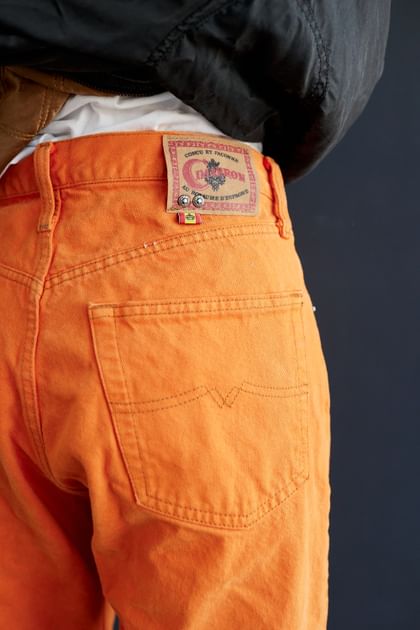 Cimarron pomaranczowe jeansy vintage